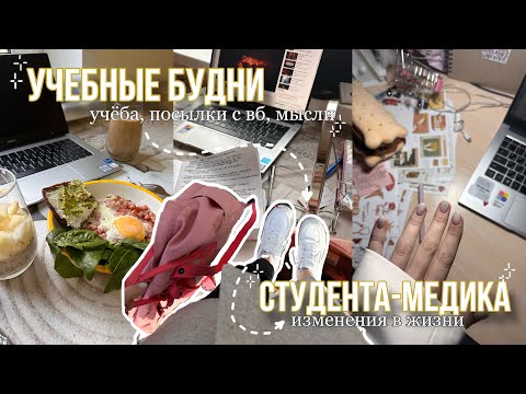 Видео: учебные будни студентки медицинского|учёба,сдача зачётов,мысли,распаковка посылок с вб, перемены