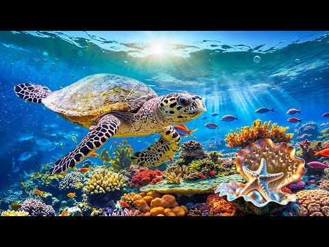 Видео: Расслабляющая музыка для снятия стресса, подводные чудеса🐬 коралловые рифы и красочная морская жизнь