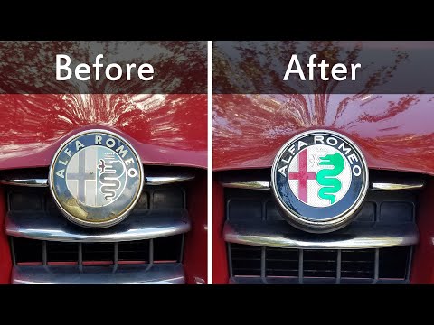 Видео: Как заменить передний и задний значок на любом автомобиле Alfa Romeo, 147, GT, GTV, 159, Mito, Gi...