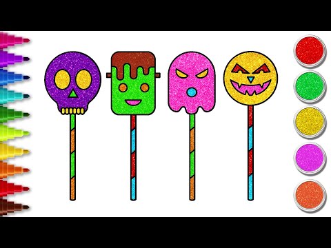 Видео: Как нарисовать милые жуткие конфеты на Хэллоуин✏️🍭 | Легкий рисунок для детей 🎃 | Чики Дудл