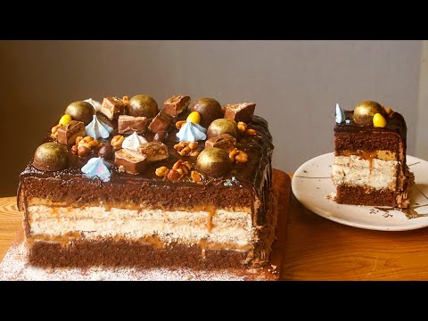 Видео: ნამცხვარი "სნიკერსი". Cake "Snickers".Торт "Сникерс"