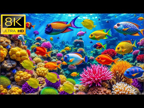 Видео: Лучший аквариум ULTRA HD 8K 🐠 Погрузитесь в завораживающий подводный мир | Marvel at Sea Animals