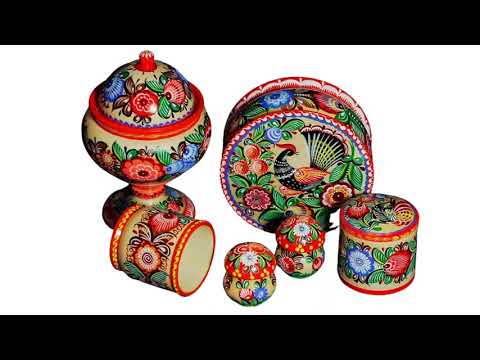 Видео: Любовь Раноева, воспитатель Школы № 121. Городецкая роспись