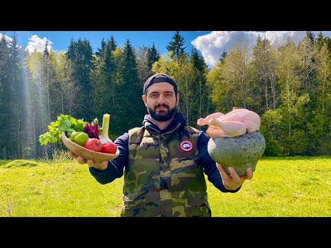 Видео: ВКУСНЫЙ ОБЕД в ДИКОЙ ПРИРОДЕ | Приготовил чахохбили в лесу.