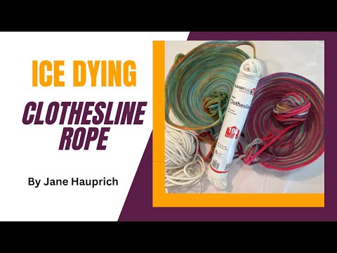 Видео: Веревка, окрашенная льдом, для плетения корзин и других поделок