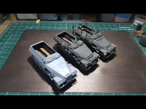 Видео: "Ханомаг" с пусковыми установками (Zvezda) 35 scale -шаг 1