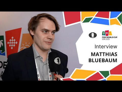 Видео: Интервью с Маттиасом Блюбаумом | Партия 1 | Раунд 3 | Кубок мира ФИДЕ 2025