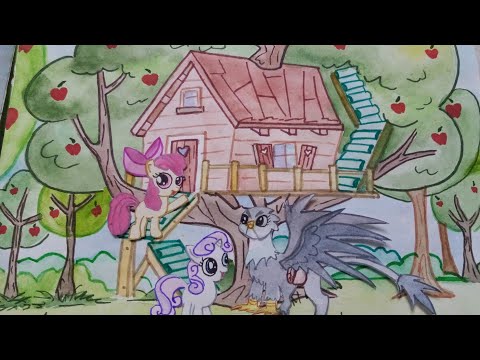 Видео: 💞дом в альбоме МАЙ ЛИТЛ ПОНИ! /вечно зелёный лес, школа май литл пони, домик искателей 💞