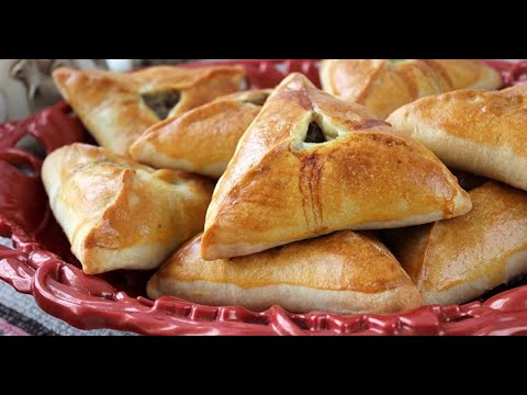 Видео: Треугольники из Пресного Теста //Постные Пирожки с Рисом//Постная Выпечка