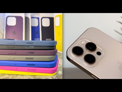 Видео: DESERT TITANIUM iPhone 16 PRO во ВСЕХ новых силиконовых чехлах Apple MAGSAFE – (сливовый, ультрам...