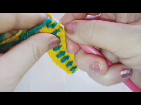 Видео: Двухцветный узор связан крючком. МК.#вяжемузоркрючком