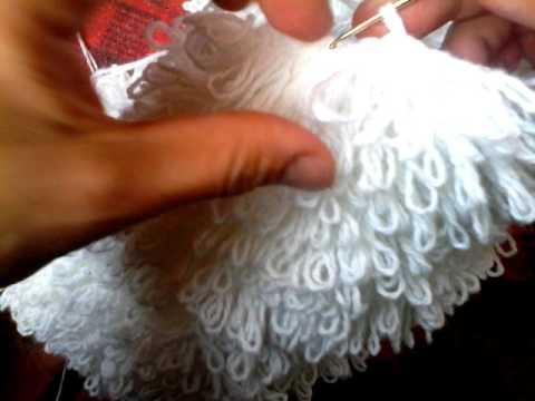 Видео: вытянутые петли крючком коврик