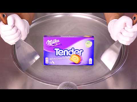 Видео: Я превращаю Milka Tender в роллы с мороженым! (-30°С) | Не разговаривать | АСМР