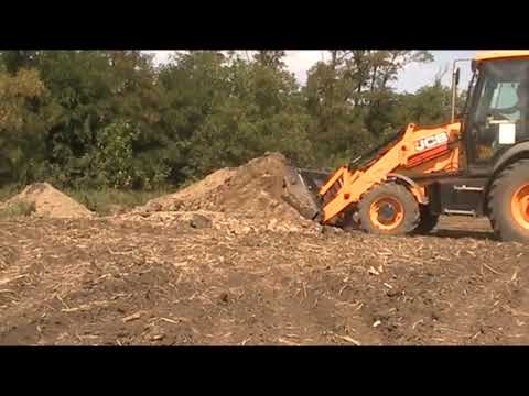 Видео: JCB 3CX Как управлять передним ковшом и челюстью. JCB 3CX Front shovel and jaw.