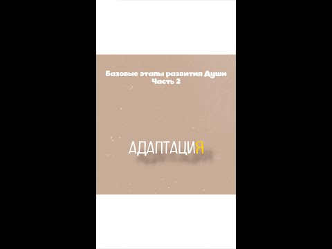 Видео: Этапы развития Души. Адаптация