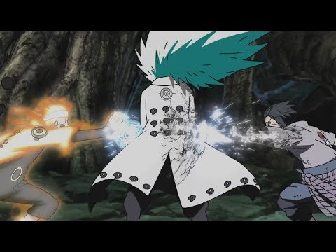 Видео: Учиха Мадара шести путей против Наруто и Саске
