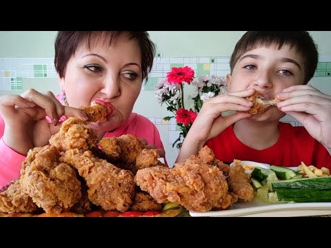 Видео: Мукбанг 😋KFC острые крылышки