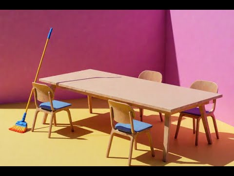 Видео: Подвинь стулья перед тем, как помыть под столом | Duolingo 1434