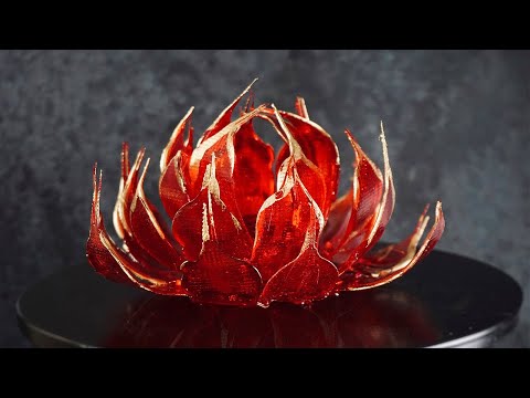 Видео: ЦВЕТОК ИЗ ИЗЛОМАЛЬТА / КАРАМЕЛИ / CARAMEL FLOWER