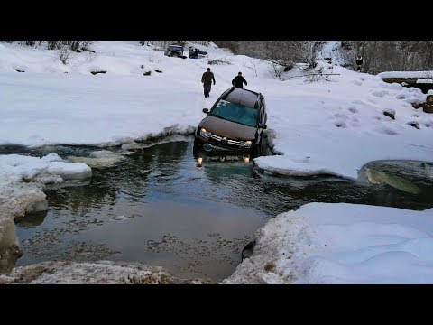 Видео: Дастеры ломают стереотипы и лёд - Штурм горной реки вслед за УАЗом