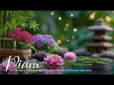 Видео: Успокаивающая фортепианная музыка и звуки бамбуковой воды ~ Глубокое расслабление для сна и учебы