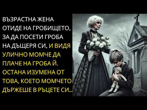 Видео: При посещение на гроба на дъщеря си, възрастна жена намира плачещо момче и открива трогателна тайна.