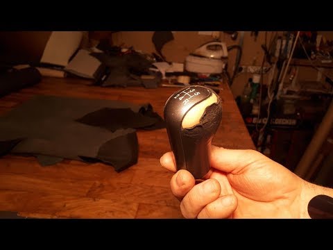 Видео: Ручка КПП. Замена кожи. Бесплатно.