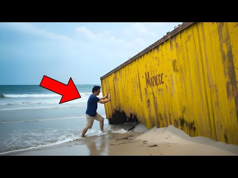 Видео: Рыбак находит потерянный контейнер и бледнеет, увидев, что внутри