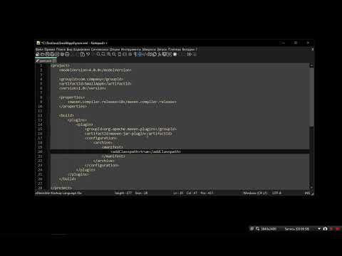 Видео: Hello world.jar в Maven с помощью блокнота