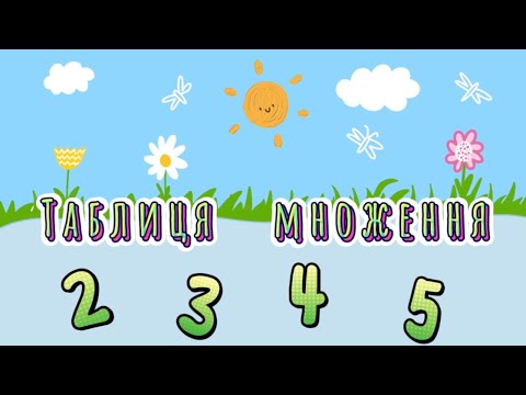 Видео: Таблиця множення на 2,3,4,5