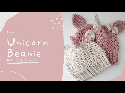Видео: Вязаная крючком шапочка-единорог