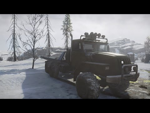 Видео: Урал вытаскивает Ниву из замёрзшего болота (SNOW RUNNER) LOGITECH G29 