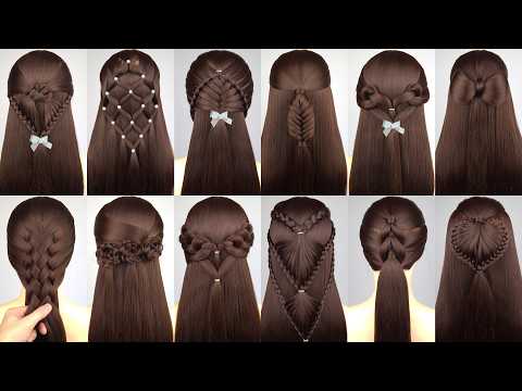 Видео: 12 разных простых причесок | Новая прическа | Простая прическа | Прически для девочек | Открытая ...
