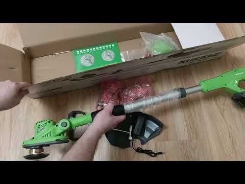 Видео: Розпакування та збірка акумуляторного тримера Grosser GBC 232 | Комплектація та підготовка до роботи