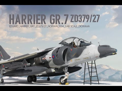 Видео: Снежный аэродром Диорама Эдуард Харриер GR.7 1/48 | Внутренний ботаник