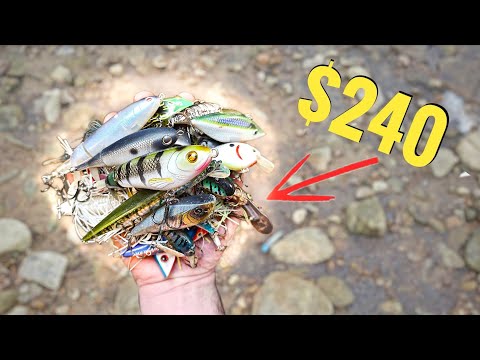 Видео: Рыболовные приманки стоимостью 240 долларов в пересохшем озере!