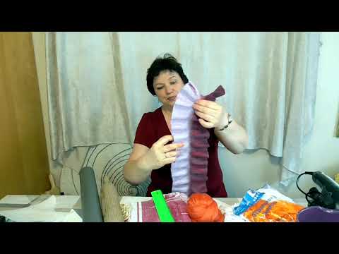 Видео: Уроки валяния. Капустный шарф с завязками. Часть 1