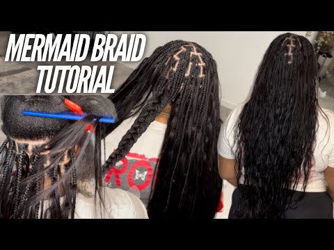 Видео: Урок по плетению косы «русалка» + как добавить кончики натуральных волос | Прямые пучки натуральн...