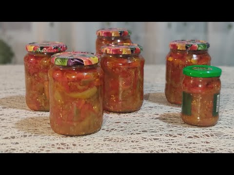 Видео: Qış tədarükü - Bişmiş badımcan salatı. Заготовки на зиму - Вареный салат из баклажанов.