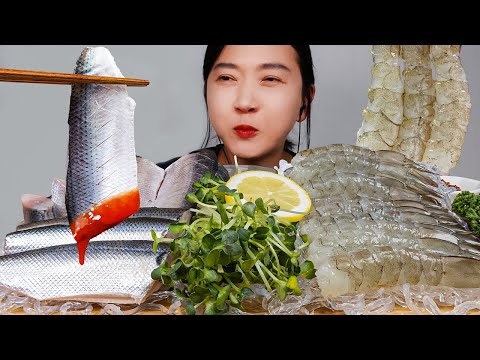Видео: асмр Корейская Шад САШИМИ СЫРЫЕ КРЕВЕТКИ мукбанг звуки еды