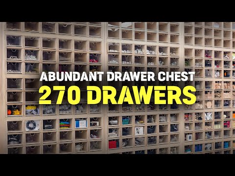 Видео: Обильный комод с ящиками / 270 ящиков / DIY