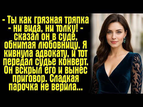 Видео: Ты как грязная тряпка — ни вида, ни толку! — сказал он в суде, обнимая любовницу. Я кивнула