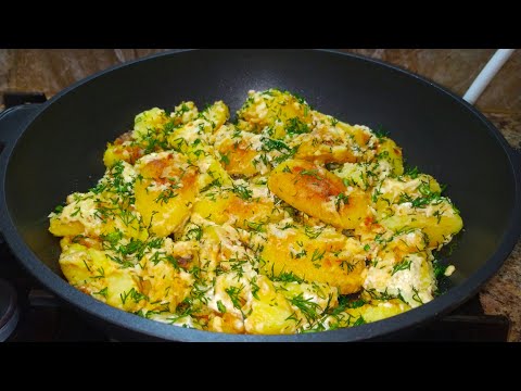 Видео: Картошка Жареная так ВКУСНЕЕ в 100 раз! В Сметано Чесночном Соусе👍Просто Объеденье😋
