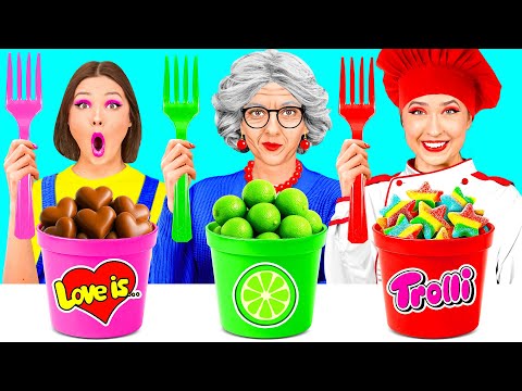 Видео: Кулинарный Челлендж: Я против Бабушки | Простые Кулинарные Рецепты от HAHANOM Challenge