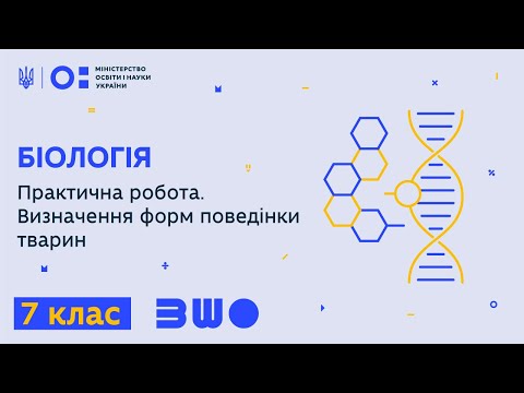 Видео: 7 клас. Біологія. Практична робота. Визначення форм поведінки тварин