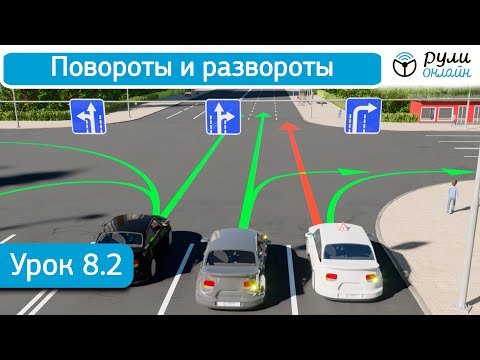 Видео: Урок 8.2 Повороты и развороты