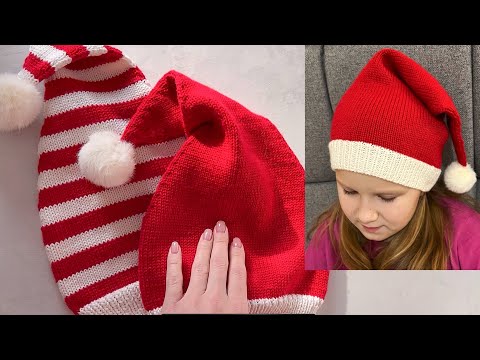Видео: Мастер-класс НОВОГОДНЯЯ шапка спицами! Расчет на все размеры!