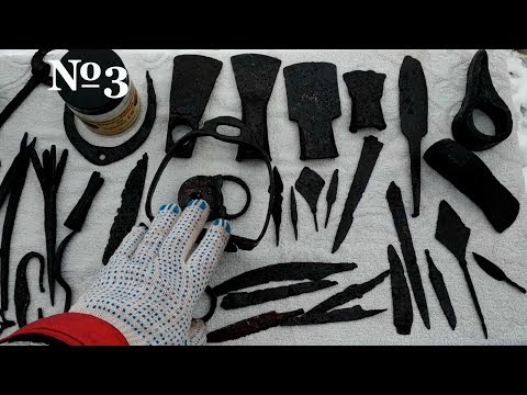 Видео: Чистка железных находок. Cleaning of iron findings. Способ при котором сохраняется металл. Часть 3