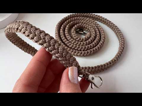 Видео: Проще не бывает! Как связать ремень для сумки крючком #crochetbagstrap