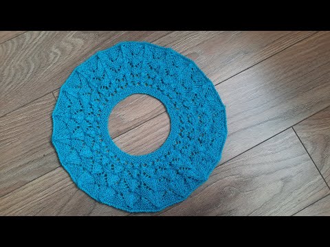 Видео: Круглая кокетка для джемпера